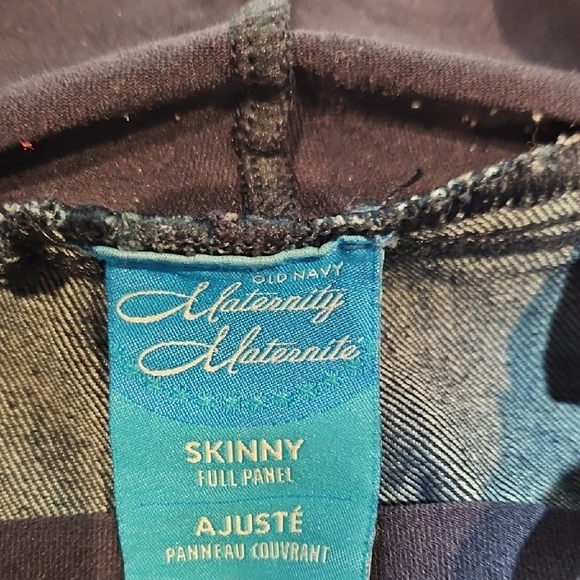 Old Navy Maternity Women's High Rise Dark Blue Jeans - Picture 7 of 9